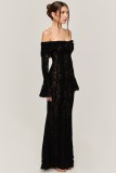 Women Sexy Off Shoulder Lace Strapless Dress