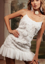 Women Summer Flower Patchwork Strap Dress Women Summer Flower Patchwork Strap Dress