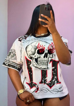 Trendy Letter Printed Round Neck Loose Short-Sleeved T-Shirt for Women Trendy Letter Printed Round Neck Loose Short-Sleeved T-Shirt for Women