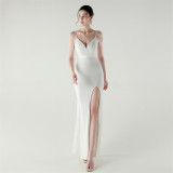Slim Fit Sequin Evening Dress for Formal Dinners