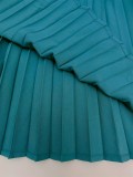 Women's Solid Color Casual Short Sleeve Pleated Dress