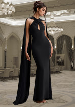 Casual Elegant Ribbon Solid Color Long Dress for Women Casual Elegant Ribbon Solid Color Long Dress for Women