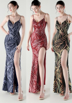 Sequined Low Back Fishtail Evening Dress for Formal Parties Sequined Low Back Fishtail Evening Dress for Formal Parties