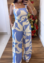 Women's Casual Print Strap Top and Pants Two-Piece Set Women's Casual Print Strap Top and Pants Two-Piece Set