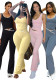 Women Yoga Contrast Color Cross Bell Bottom Pants Two-piece Set