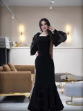 Women Spring Flower Casual Long Sleeve Maxi Dress