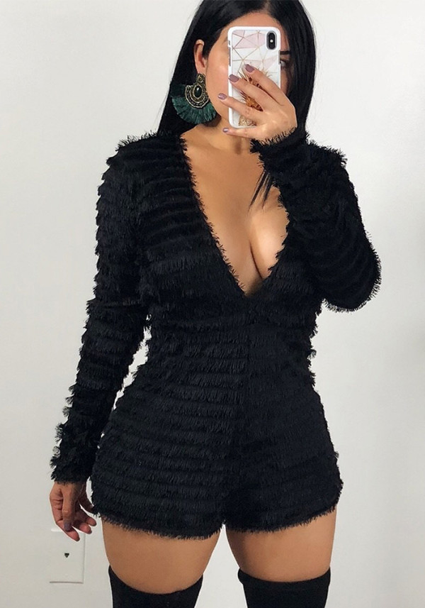 Women Winter Sexy See-Through Jumpsuit