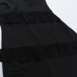 Women's Summer Sexy Straps V-Neck Slit Dress