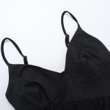 Women's Summer Sexy Straps V-Neck Slit Dress