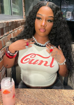 Women's Fashion Slim Elastic Sexy Print Round-Neck Contrast Color T-Shirt Women's Fashion Slim Elastic Sexy Print Round-Neck Contrast Color T-Shirt