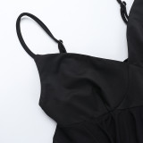 Women's Summer Sexy Straps V-Neck Slit Dress