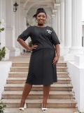 Plus Size Women Women Elegant Solid Casual Dresses