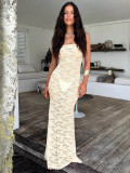Women Summer Lace See-Through Maxi Dress