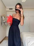 Sexy Strapless Spring and Summer Wide-leg Jumpsuit