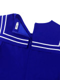 Plus-Size Turndown Collar Short Sleeve Chic Elegant Formal Party Dress