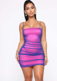 Strapless Slim Bodycon Fashion Purple Party Dress
