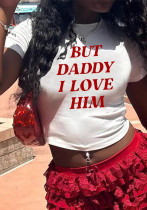 Women Summer Street Letter Print Sexy Crop Short Sleeve T-shirt Women Summer Street Letter Print Sexy Crop Short Sleeve T-shirt