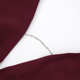 Women Sexy Lace Print Chain Backless Sleeveless Top