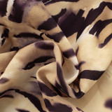 Women Sexy Lace Print Chain Backless Sleeveless Top