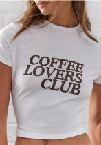 Women summer street Letter sexy short-sleeved Crop T-shirt Women summer street Letter sexy short-sleeved Crop T-shirt