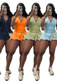 Women Casual Washed Sleeveless Romper