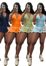 Women Casual Washed Sleeveless Romper