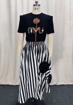 Women African Flower Rose Skirt Women African Flower Rose Skirt