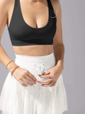 Women Summer Lace-up Pleated Skirt