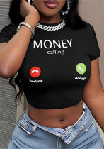 Women Summer Street Sexy Crop Short Sleeve T-shirt Women Summer Street Sexy Crop Short Sleeve T-shirt