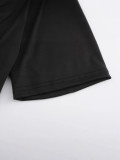 Women Summer Letter Crop Short Sleeve T-shirt