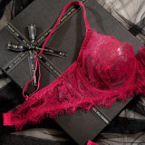 Women Summer Lace Breathable Sexy Lingerie Two Piece Set