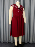 Plus Size Sleeveless Chic Elegant Formal Party A-Line Dress