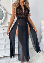 Erotic Transparent lingerie Sexy see through Halter Strap Sllit Night Dress Erotic Transparent lingerie Sexy see through Halter Strap Sllit Night Dress