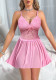 Erotic lingerie Sexy Pink Lace Strap V-neck Night Dress