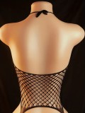 Plus Size Women Halter Neck off-shoulder hollow jumpsuit Sexy Lingerie