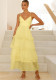 Women sexy Backless suspenders pleated lace dress