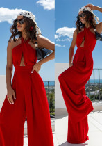 Women Sexy Halter Neck Jumpsuit Women Sexy Halter Neck Jumpsuit