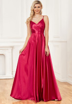 Women Sexy Suspender Backless Maxi Dress