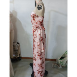 Women Summer Strapless Print Holidays Dress