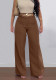 Women's casual fashion high waist wide leg slim fit loose trousers