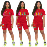 Summer fashionable solid color two-piece fashion casual shorts set