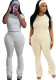 Women Casual with Headband Round Neck T-Shirt and Bell Bottom Pants Two-Piece Set