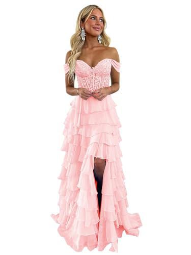 Women suspender Strapless Spring Summer slit party Cascading Ruffles evening dress(Processing time need 3-6 days)