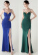 Women Strappy Heart-Shaped Lace Grid Embroidery Beaded Fishbone Formal Party Evening Dress