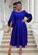 Plus Size Women Party Ruffle Sleeve Dress