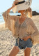 Women Summer Solid Sexy knitting hollow beach shirt