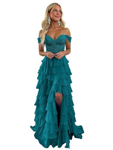 Women suspender Strapless Spring Summer slit party Cascading Ruffles evening dress(Processing time need 3-6 days)