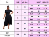 Plus Size Women Turndown Collar Irregular Elegant Dress