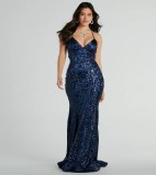 Women Sexy Lace-Up Sequined Evening Dress（Processing time need 3-6 days）