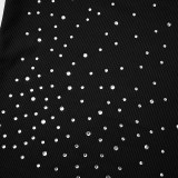 Women Beaded U-neck Vest Crop Top T-shirt